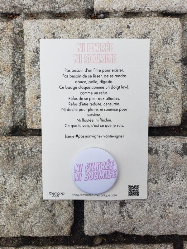 EMA XP - CARTEL BADGE - NI FILTRE NI SOUMISE 